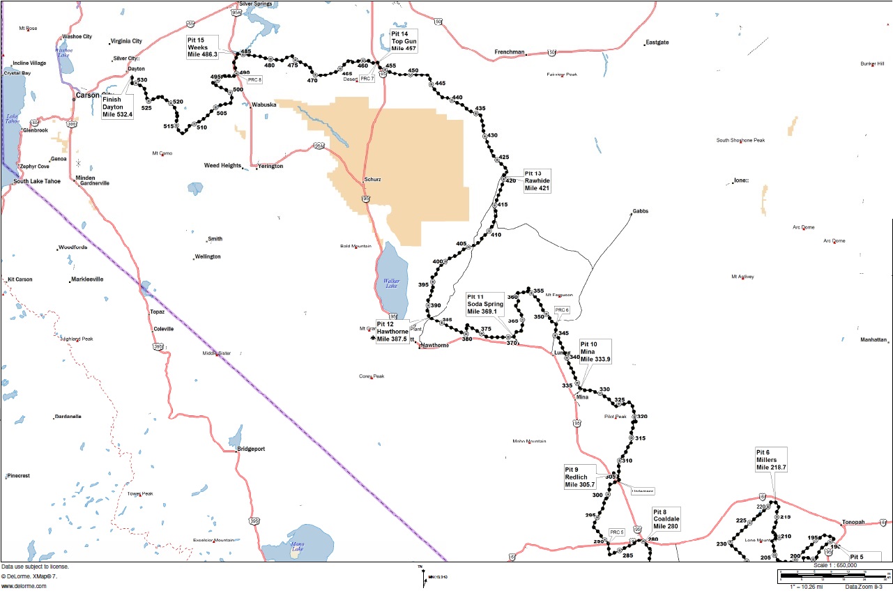 35 Vegas To Reno Race Map Maps Database Source